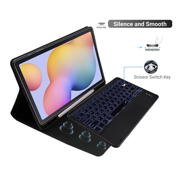 TECPHILE - PS-P610T Wireless Keyboard Case for Samsung S6 Lite - 5