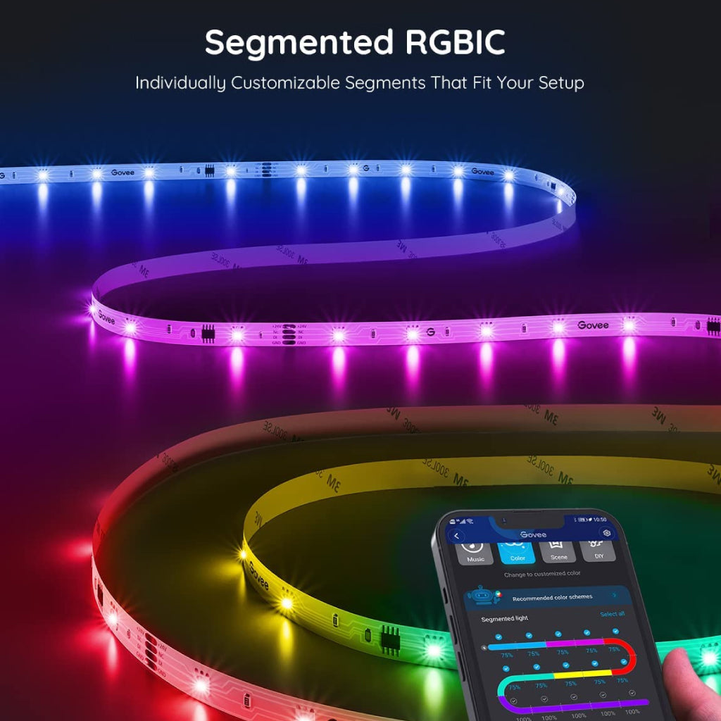 TECPHILE Smart RGBIC Strip Light with Remote Control | Concept Kart