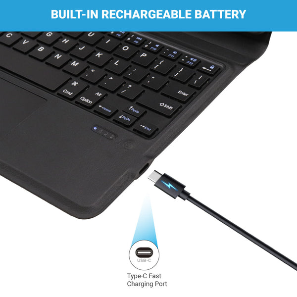TECPHILE - S-P613 Wireless Keyboard Case for Samsung Tab S6 Lite - 3