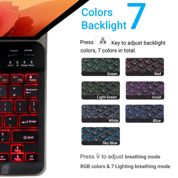 T500D  Wireless Keyboard Case For Samsung Tab A7 10.4 - 2