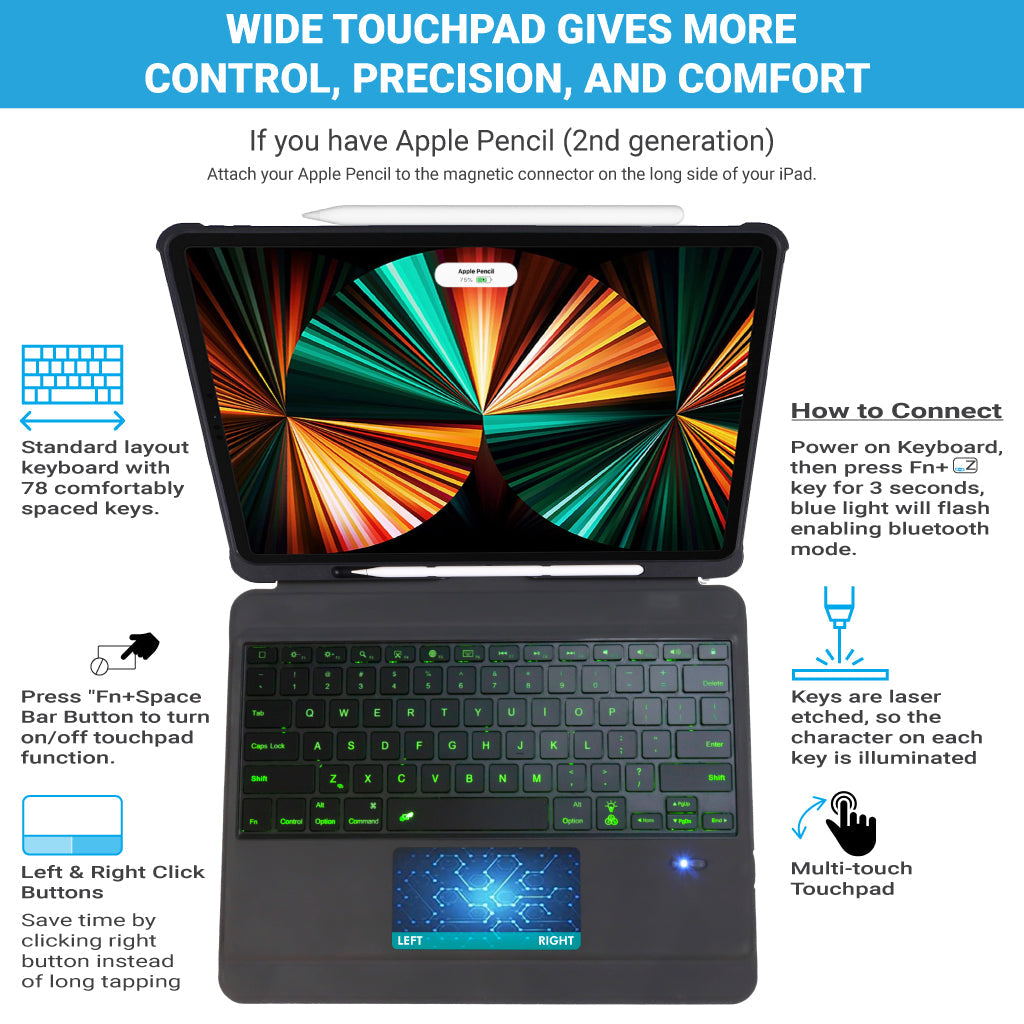 Concept-Kart-TECPHILE-T5209D-Wireless-Keyboard-Case-for-iPad-Black-1_3