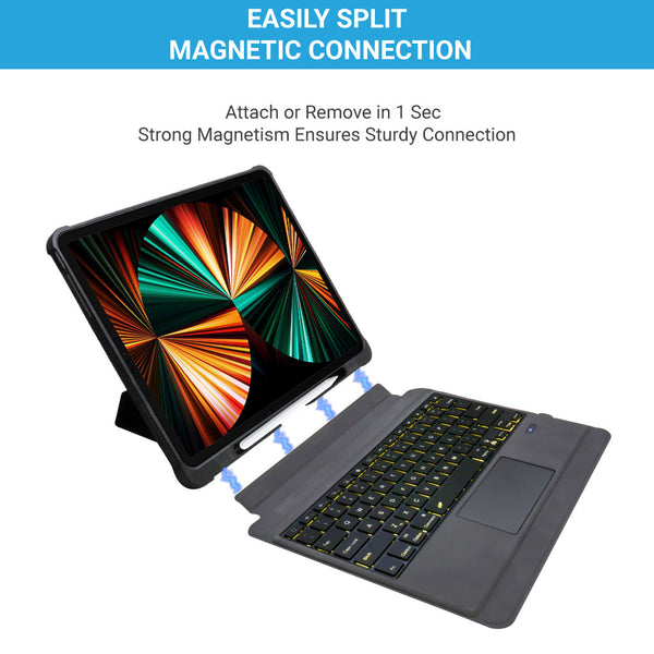 TECPHILE - T5209D Wireless Keyboard Case for iPad Pro 12.9” - 4