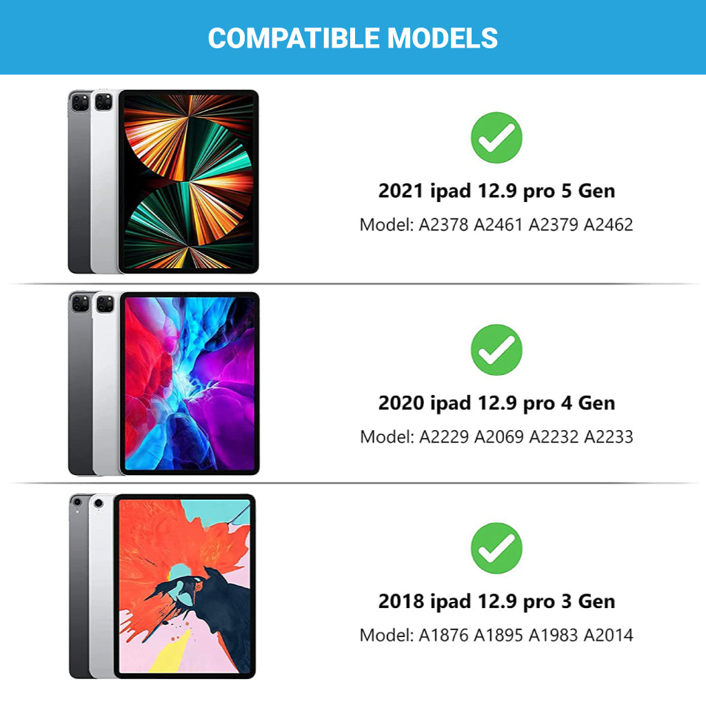 TECPHILE - W129TS Wireless Keyboard Case for iPad Pro 12.9