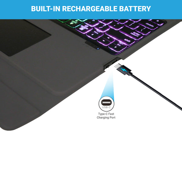 TECPHILE - W129TS Wireless Keyboard Case for iPad Pro 12.9” - 5