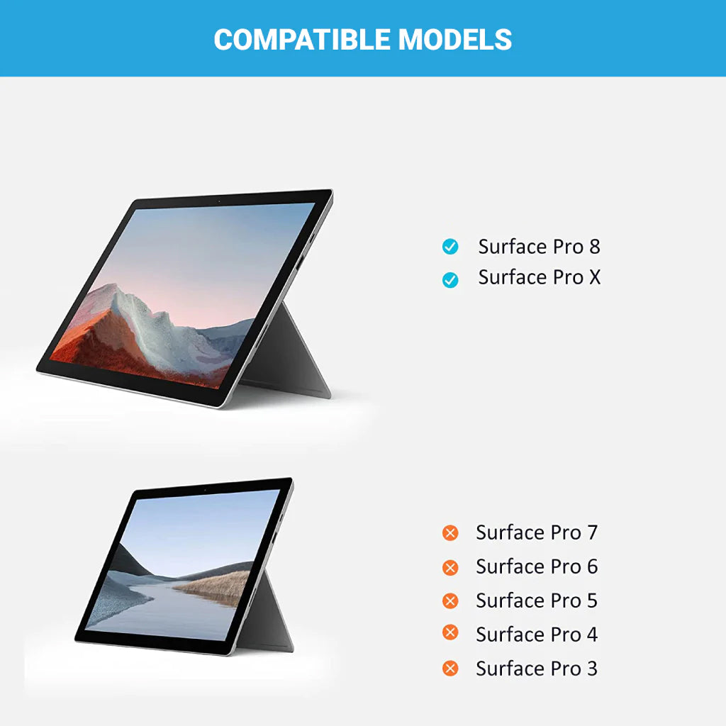TECPHILE - K17 Pro Wireless Magnetic Keyboard for Surface Pro 11/X/9/8