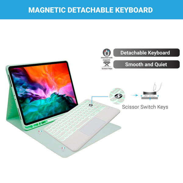 TECPHILE - YM131T Wireless Keyboard Case for iPad Pro 12.9" - 13