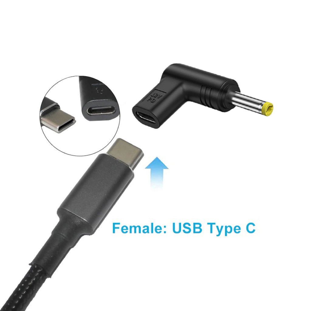TECPHILE - 12V USB C PD to DC Charging Converter