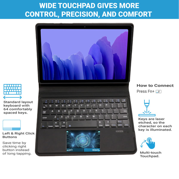 TECPHILE – S-T500 Wireless Keyboard Case for Samsung Tab A7 - 2