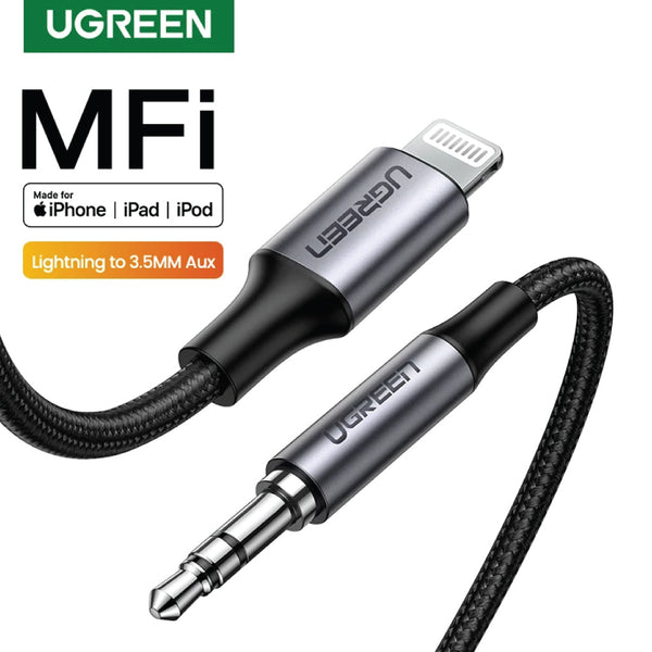 UGREEN - US315 Lighting to 3.5mm Male Aux Cable - 3