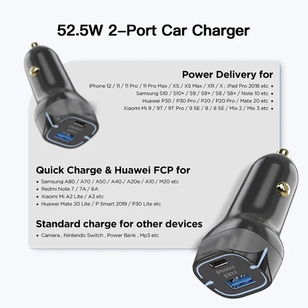 URVNS - CW188 52.5W Mini PD Car Charger - 5