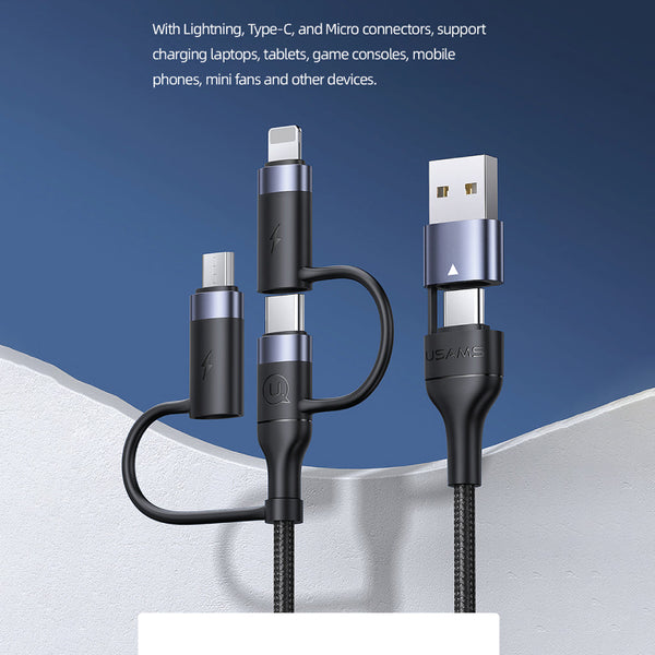 USAMS - PD Cable USB+Type C to Triple Head - 15
