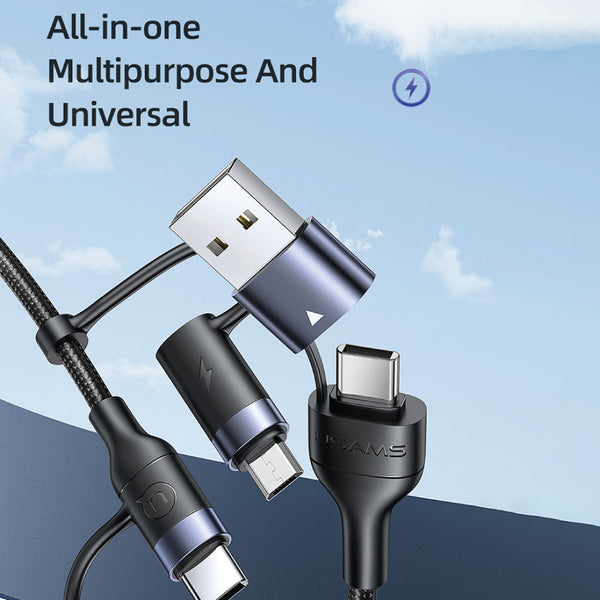 USAMS - PD Cable USB+Type C to Triple Head - 4