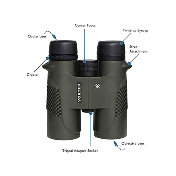Vortex - 10x42mm Diamondback HD Binoculars (Unboxed) - 3