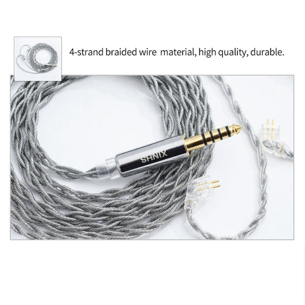 XINHS - 4 Core Graphene Alloy Silver Plated Upgrade Cable - 8