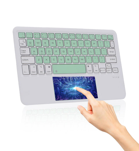 Buy white-green B102 Wireless Keyboard with Touchpad