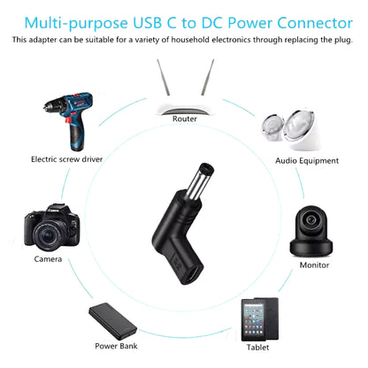 TECPHILE - 12V USB C PD to DC Charging Converter