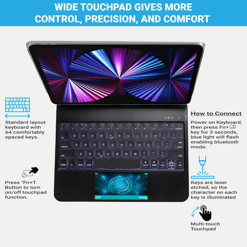 TECPHILE-AP11-Wireless-Magnetic-Keyboard-Case-for-iPad-Black-1-_2