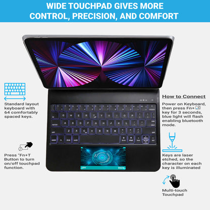 TECPHILE-AP11-Wireless-Magnetic-Keyboard-Case-for-iPad-Black-1-_2