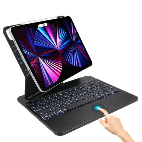 TECPHILE-AP11-Wireless-Magnetic-Keyboard-Case-for-iPad-Black-2365